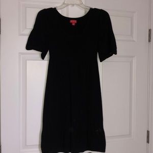 Elle size XS black knit dress.  crocheted design